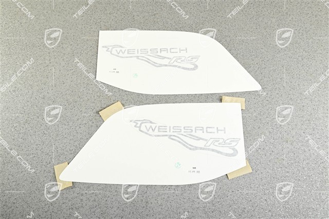 Logo / Sticker "Weissach RS" lettering on the side rear wing, Grey, GT3 RS