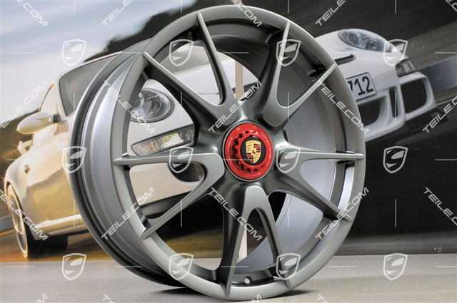 19-inch GT3 wheel, central locking, 8,5J x 19 ET53, titanium metallic
