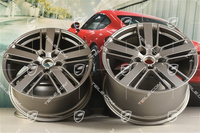 20" Felgensatz Panamera Design 2, 9,5J x 20 ET71 + 11,5J x 20 ET68, in Platinum Seidenmatt