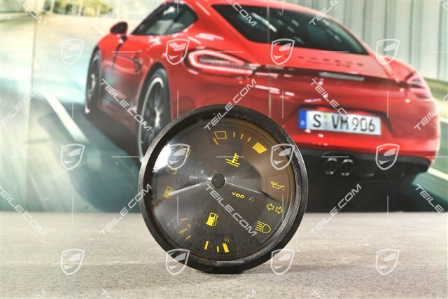 Instrument cluster fuel temperature gauge with indicator lights