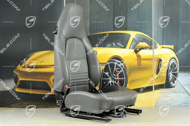 Seat, el. adjustable, heating, leather/leatherette, Space grey, L