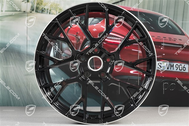 20+21" Komplet felg RS Spyder, felgi: przednie 8,5J x 20 ET53 + tylne 11,5J x 21 ET67, czarny wysoki połysk