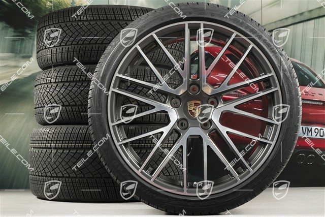 20/21-inch Turbo V winter wheel set, wheel rims 8,5J x 20 ET40 + 11J x 21 ET66 + Goodyear winter tyres 245/35 R20 + 305/30 R21, DOT/prod. year 2020