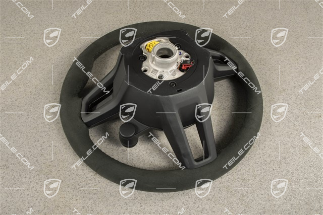 Multifunktionslenkrad, Alcantara, Schwarz/Dunkelsilber, Heizung