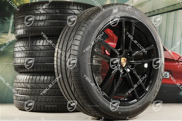 20" koła letnie Cayenne Coupé Sport, komplet, felgi 9J x 20 ET50 + 10,5J x 20 ET55 + NOWE opony letnie Pirelli P Zero 275/45 R20 + 305/40 R20, z czujnikami ciśnienia
