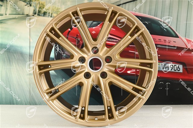 21" Komplet felg Panamera Exclusive, 9,5J x 21 ET71 + 11,5J x 21 ET69, Aurum