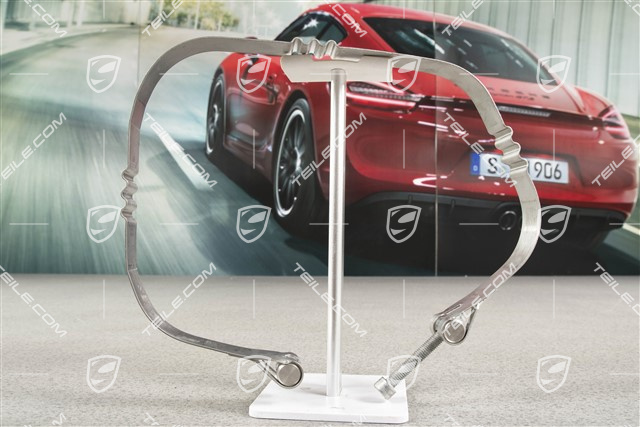 Exhaust tensioning / restraining strap / clamp