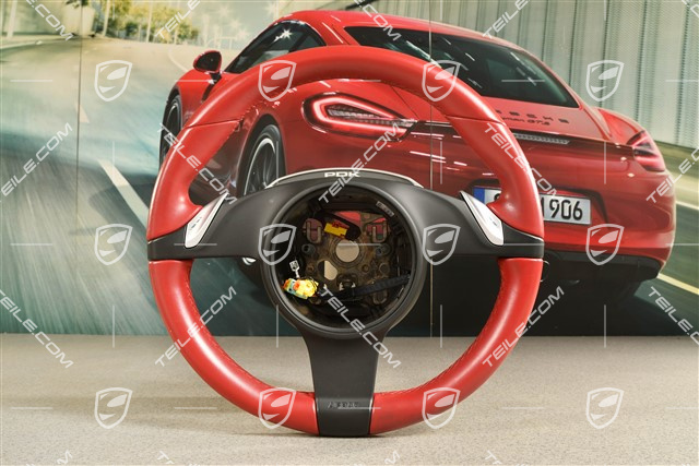 Lenkrad, Glattleder Carrerarot,  PDK-Getriebe