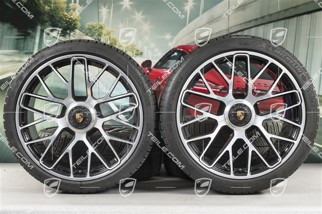 20" Turbo S Koła zimowe komplet do Turbo S, centralnie mocowane, felgi 8,5J x 20 ET51 + 11J x 20 ET59 + NOWE opony zimowe Michelin Pilot Alpin PA4 245/35 R20+295/30 R20, czujniki ciśnienia