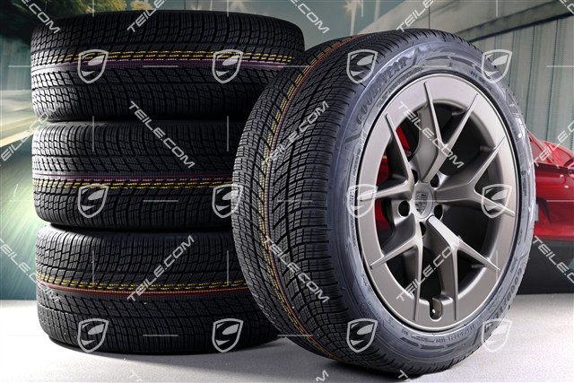 21" Cayenne RS Spyder Design Winterräder Satz, Felgen 9,5J x 21 ET16 + 11J x 21 ET37 + Goodyear UltraGrip Performance 3 SUV Winterreifen 275/45 R21 + 315/40 R21, Turbonit