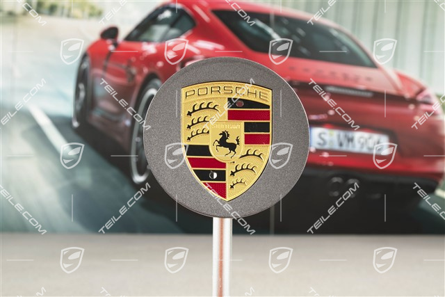 Hub cap, concave, crest coloured, titanium dark OC6