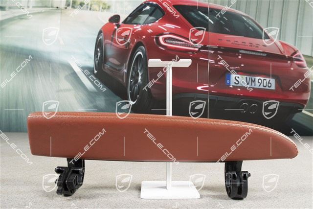 Klapka schowka w drzwi, Skóra, Terracotta/terracotta, L