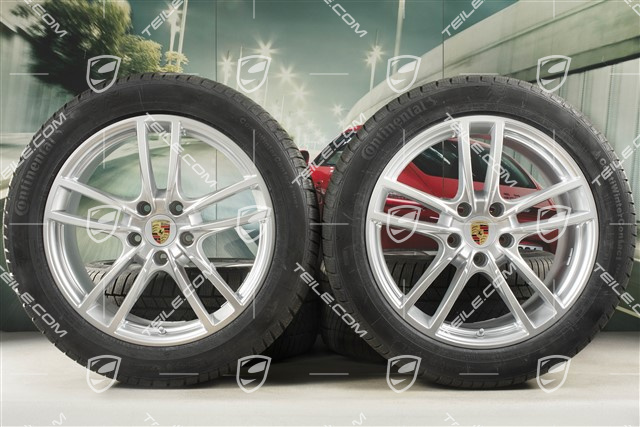 20" koła zimowe Cayenne COUPE Sport, komplet, felgi 9J x 20 ET50 + 10,5J x 20 ET55 + opony zimowe Continental 275/45 R20 + 305/40 R20, z czujnikami ciśnienia