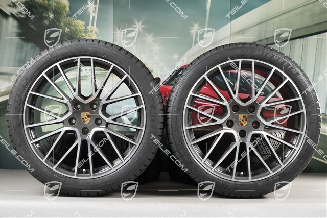 21" Cayenne COUPÉ RS Spyder winter wheels, complete set, 9.5J x 21 ET46 + 11.0J x 21 ET49 rims + Michelin Pilot Alpin 5 winter tyres 275/40 R21 + 305/35 R21, with pressure sensors