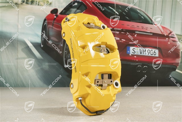 Front fixed brake caliper, Yellow, PCCB, L