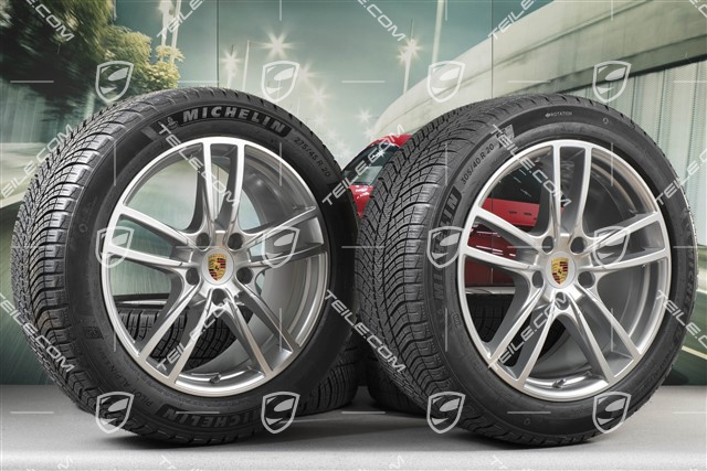20" koła zimowe Cayenne COUPE Sport, komplet, felgi 9J x 20 ET50 + 10,5J x 20 ET55 + opony zimowe Michelin 275/45 R20 + 305/40 R20, z czujnikami ciśnienia