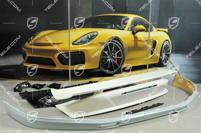 Aero Kit Cup Stoßstange vorne + Aero Kit CUP Frontspoiler + Heckspoiler mit Flügel, ohne Scheinwerferreinigungsanlage Löcher,  mit ParkAssistant (PDC)