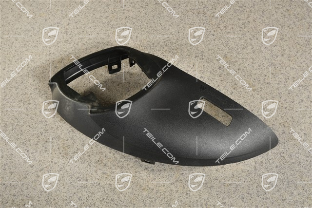 Spiegel, Blende unten, Manuell anklappbar, Schwarz, R