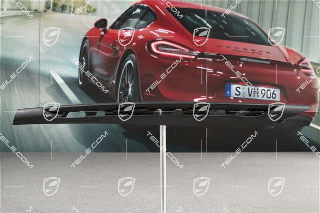 Disc / cover lower for front bumper retaining frame, black matte, L