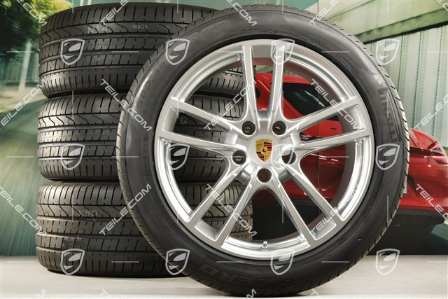 20-inch Cayenne Coupé Sport summer wheel set, rims 9J x 20 ET50 + 10,5J x 20 ET55 + NEW Pirelli P Zero summer tyres 275/45 R20 + 305/40 R20, with TPMS