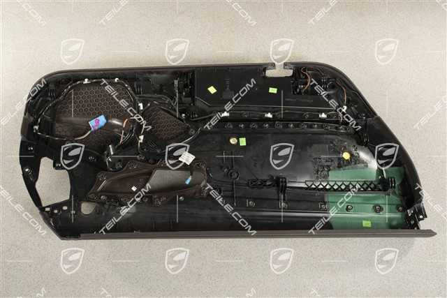 Tapicerka drzwi skórzana z listwą ozdobną galwanizowaną, Espresso, Bose, R