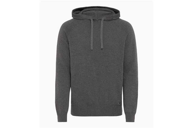 60Y 911 Knitted pullover with hood, grey, 60 Years of Porsche 911, unisex, L