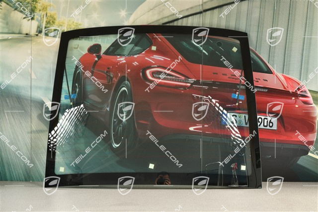 Rear window with hole for rear wiper arm, Targa