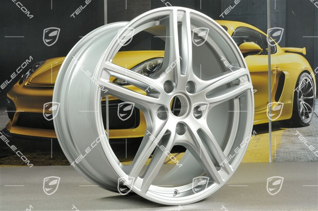 20" Komplet felg Panamera Turbo, 9,5J x 20 ET71 + 11,5J x 20 ET68, srebrny Brilliant chrome