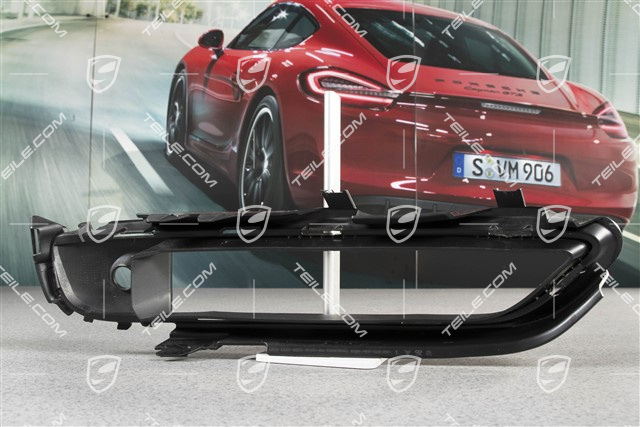 Front bumper, side ventilation grille, lower, Black matte, L