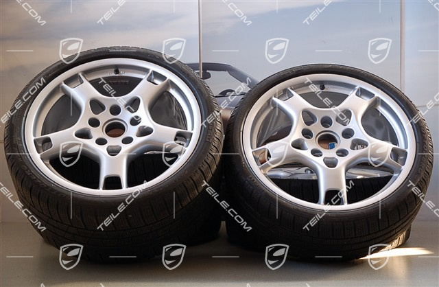 19" Komplet kół zimowych Carrera S, C2 / C2S, felgi 8J x 19 ET57 + 11J x 19 ET 67, opony 235/35 R19 + 295/30 R19