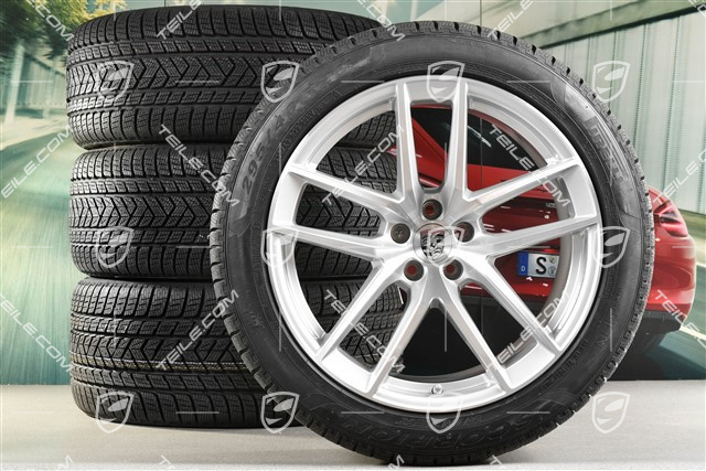 20" "Macan S" Winterräder Satz, Felgen 9J x 20 ET26 + 10J x 20 ET19, Pirelli Winterreifen 265/45 R 20 + 295/40 R 20, mit RDK-Sensoren