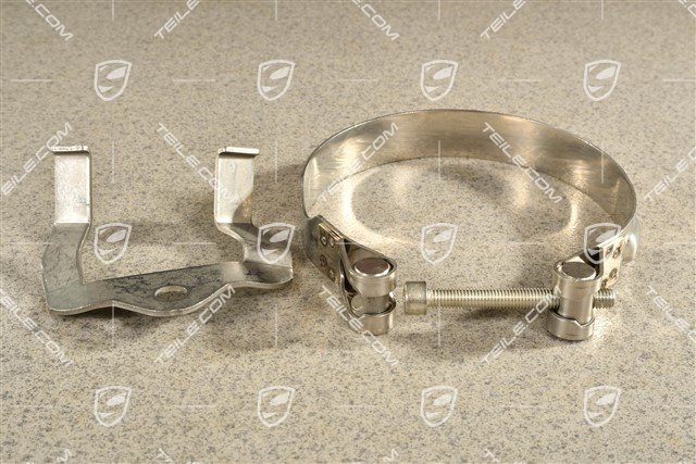Clamp with bracket, exhaust system