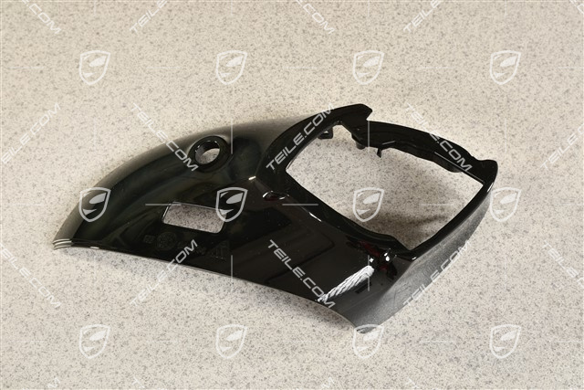 Aussenspiegel, Blende unten mit Locher für Kamera und Licht, Glanzschwarz, R