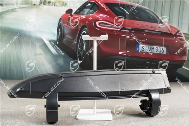 Klapka schowka w drzwi, Skóra, Stone grey/stone grey, L