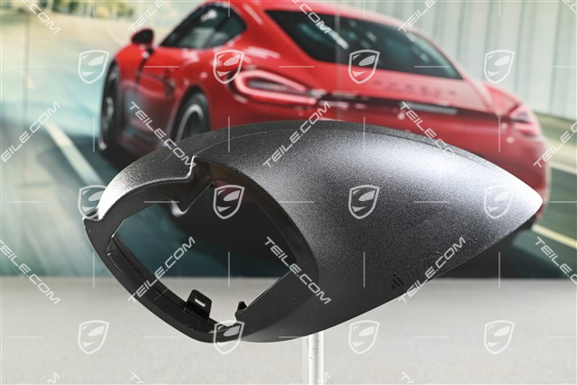 Spiegel, Blende unten, Manuell anklappbar, Schwarz, L