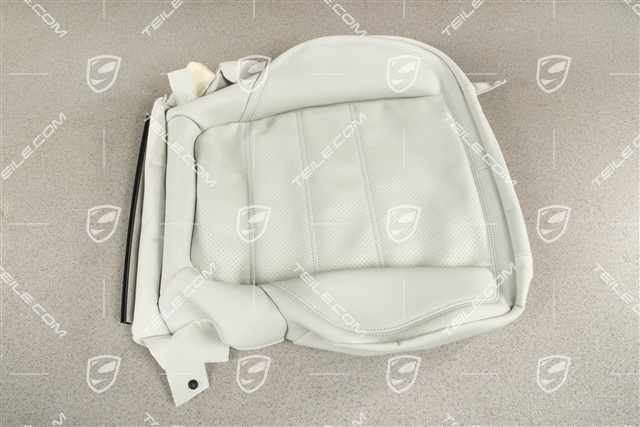 Front sport seat upholstery / cover, Leather, lower part / cushion, Pebble Grey, L
