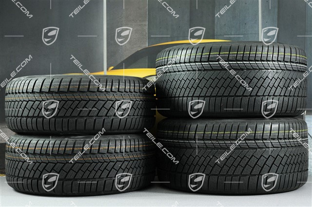 19" winter wheel set Carrera, wheels 8,5J x 19 ET54 + 11J x 19 ET48 + Continental winter tyres 235/40 R19 + 295/35 R19, without TPMS.