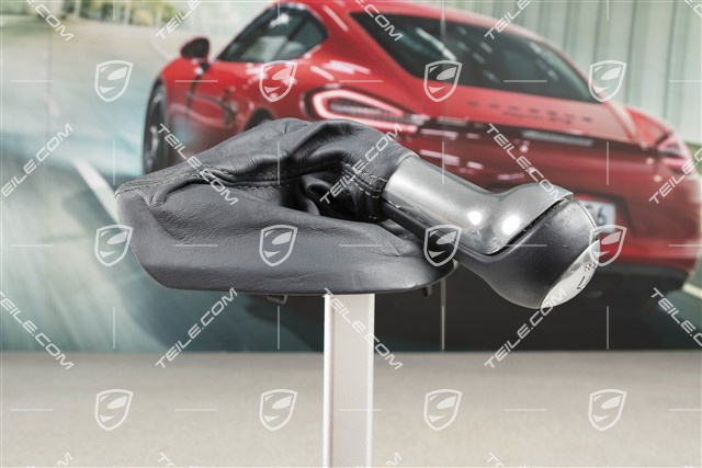 Schalthebelknopf, Seeblau, Leder / Aluminium, 6-gang schaltgetriebe