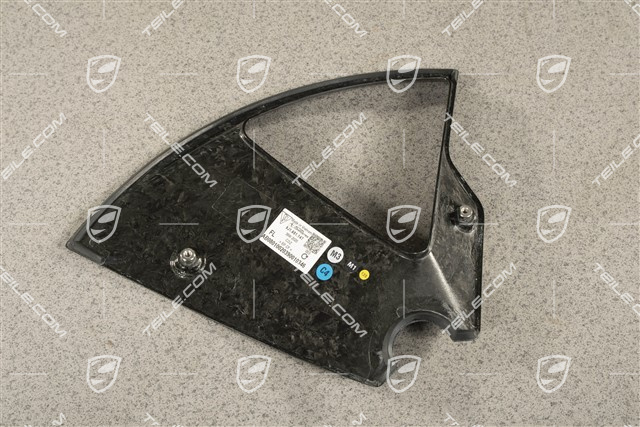 21-Zoll Taycan Exclusive Design Schmiederäder Radzierblende aus Carbon, vorne, L