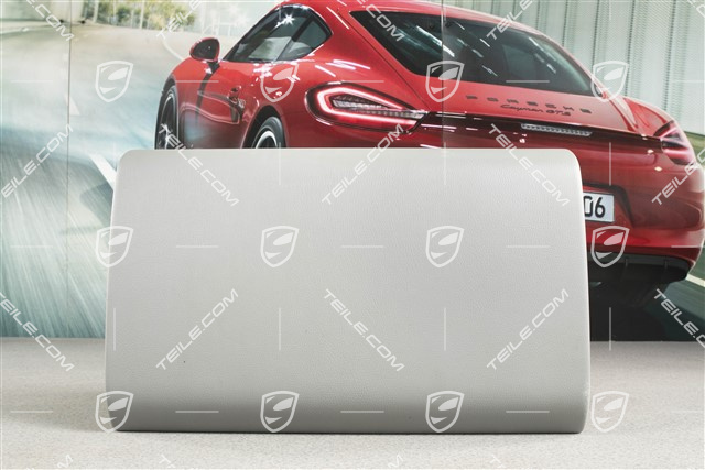 Dekiel schowka na rękawiczki, skóropodobny, Steel grey