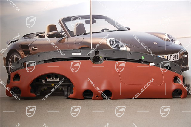 Dashboard, upper part, leather, terracotta