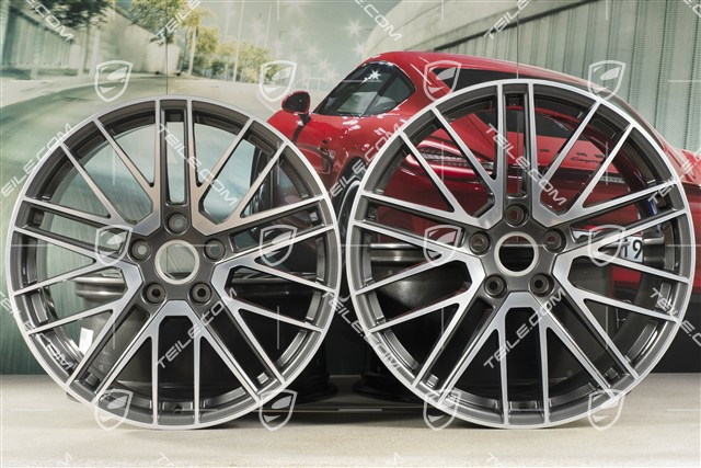 20+21" Komplet felg Turbo V, felgi: przednie 8,5J x 20 ET40 + hinten 11J x 21 ET66