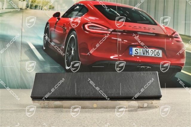 Osłona airbagu, dolna część, skóropodobny, czarny