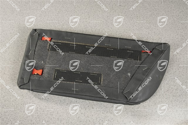 Lordosenstütze / Mittelteil, Raffleder, Schwarz, Cabrio, L