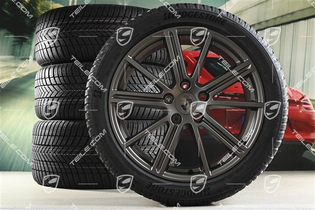 20-inch Panamera Turbo Winter wheel set, wheel rims 9,5J x 20 ET71 + 10,5J x 20 ET71 + Bridgestone winter tyres 275/40 R20 + 315/35 R20, Turbonit