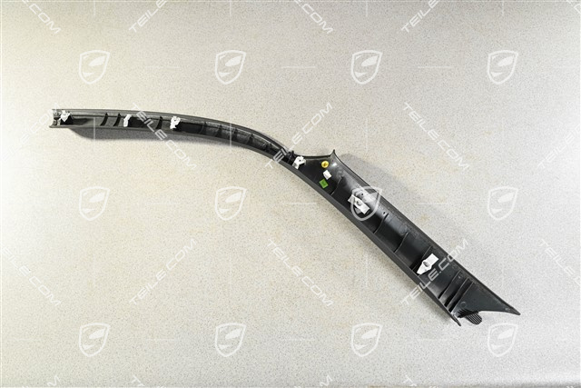 Tapicerka słupka A, Coupe, Skóropodobna, czarna, R