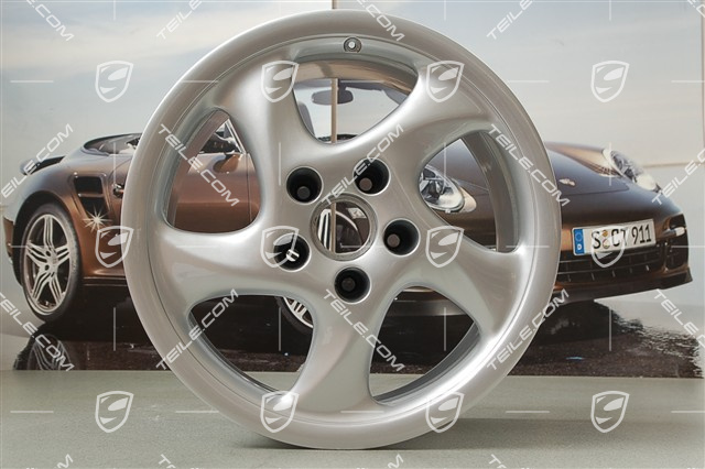 18" Komplet felg Turbo I, wydrążone ramiona, 8J x 18 ET52 + 10J x 18 ET65