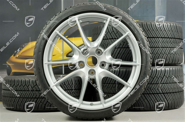 20" Komplet kół zimowych Carrera S (III) , felgi 8,5J x 20 ET51 + 11J x 20 ET52 + NOWE opony zimowe Michelin 245/35 ZR20 + 295/30 ZR20, z czujnikami ciśnienia