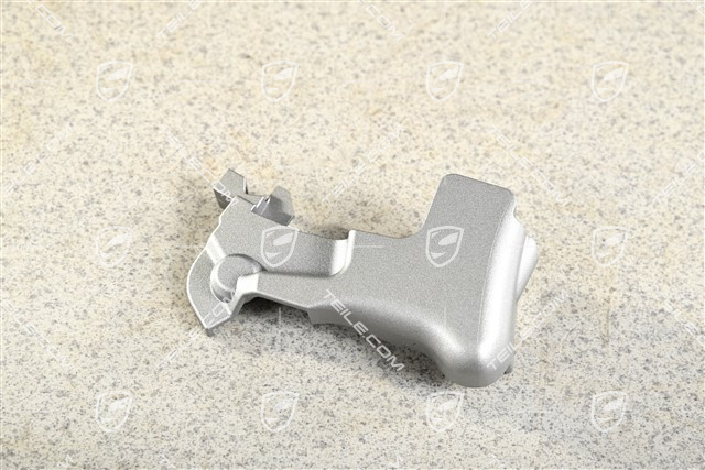 Cover trim / rosette for front seat hinge, inner, Silvergrey Metallic, L