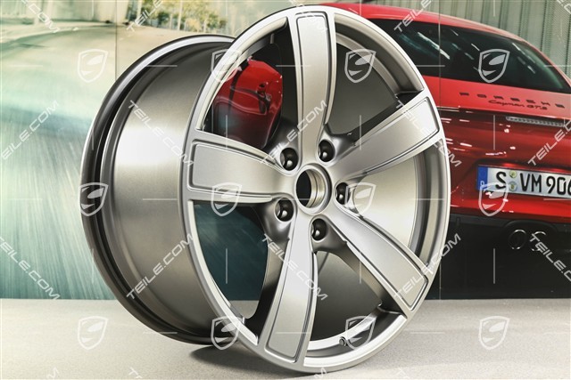 20" Komplet felg Carrera Sport, 8,5J x 20 ET57 + 10,5J x 20 ET51, platynowy satynowy półmat